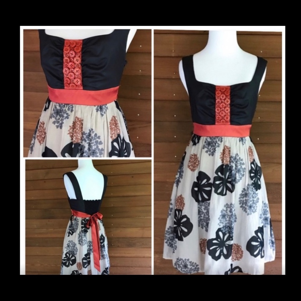NWT ANTHROPOLOGIE BOW & ARROW RED BUTTON BLOSSOM | Size 4